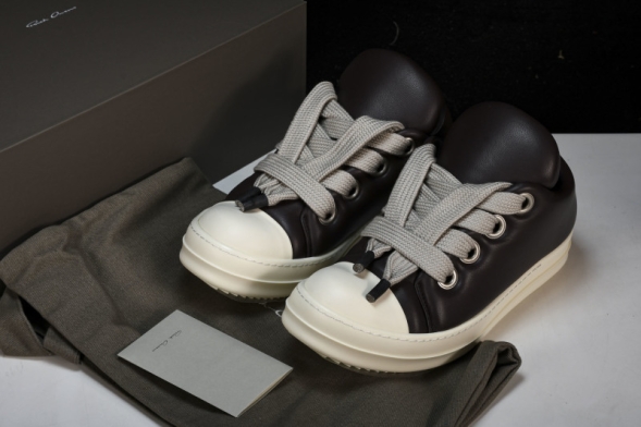 Rick Owens Jumbo Lace Padded Lowsneaks RU02C7893 LLPW2 