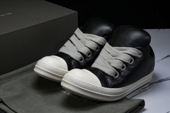 Rick Owens jumbo Lace Padded Low Sneaks RU02C7893 LLPW2 