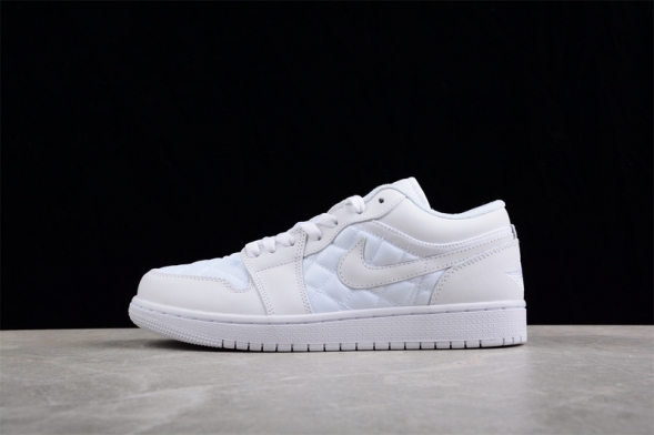 Nike Air Jordan 1 low Quilted Triple White DB6480-100 
