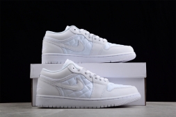 Nike Air Jordan 1 low Quilted Triple White DB6480-100