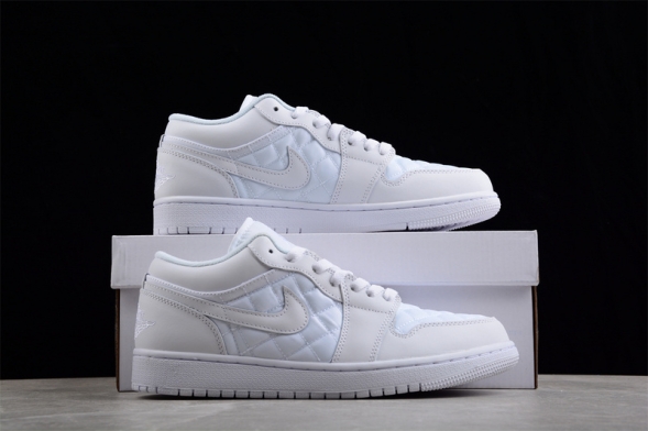 Nike Air Jordan 1 low Quilted Triple White DB6480-100 